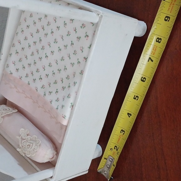 Vintage Handcrafted Doll Bed with Doll - 1940's - Picture 10 of 15